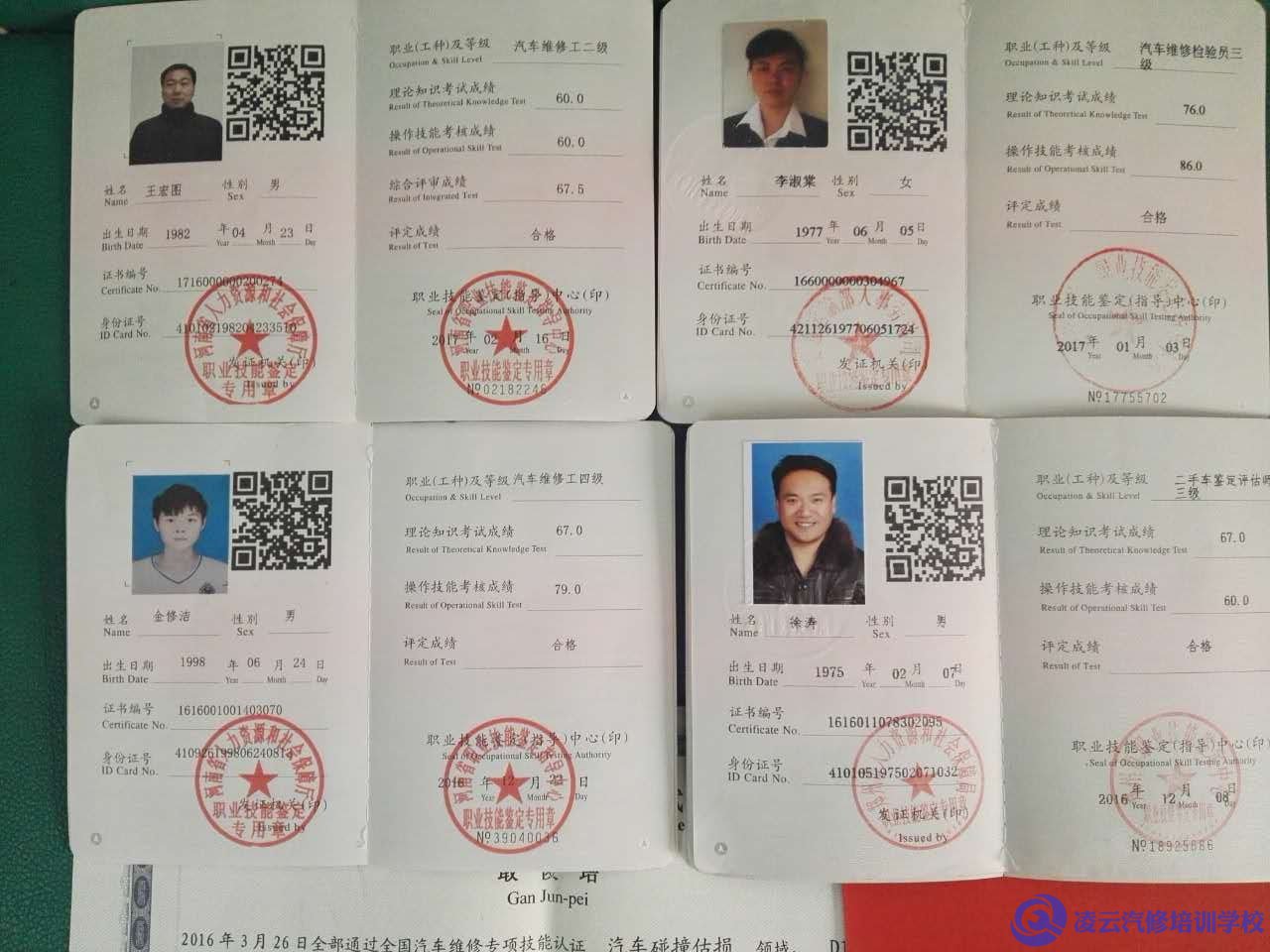 汽车行业证书